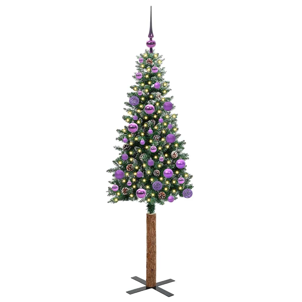 Lieknas Kalėdų eglutė HORIZON PINE, su 150 LED stovu Žalia ir balta 150 cm.
