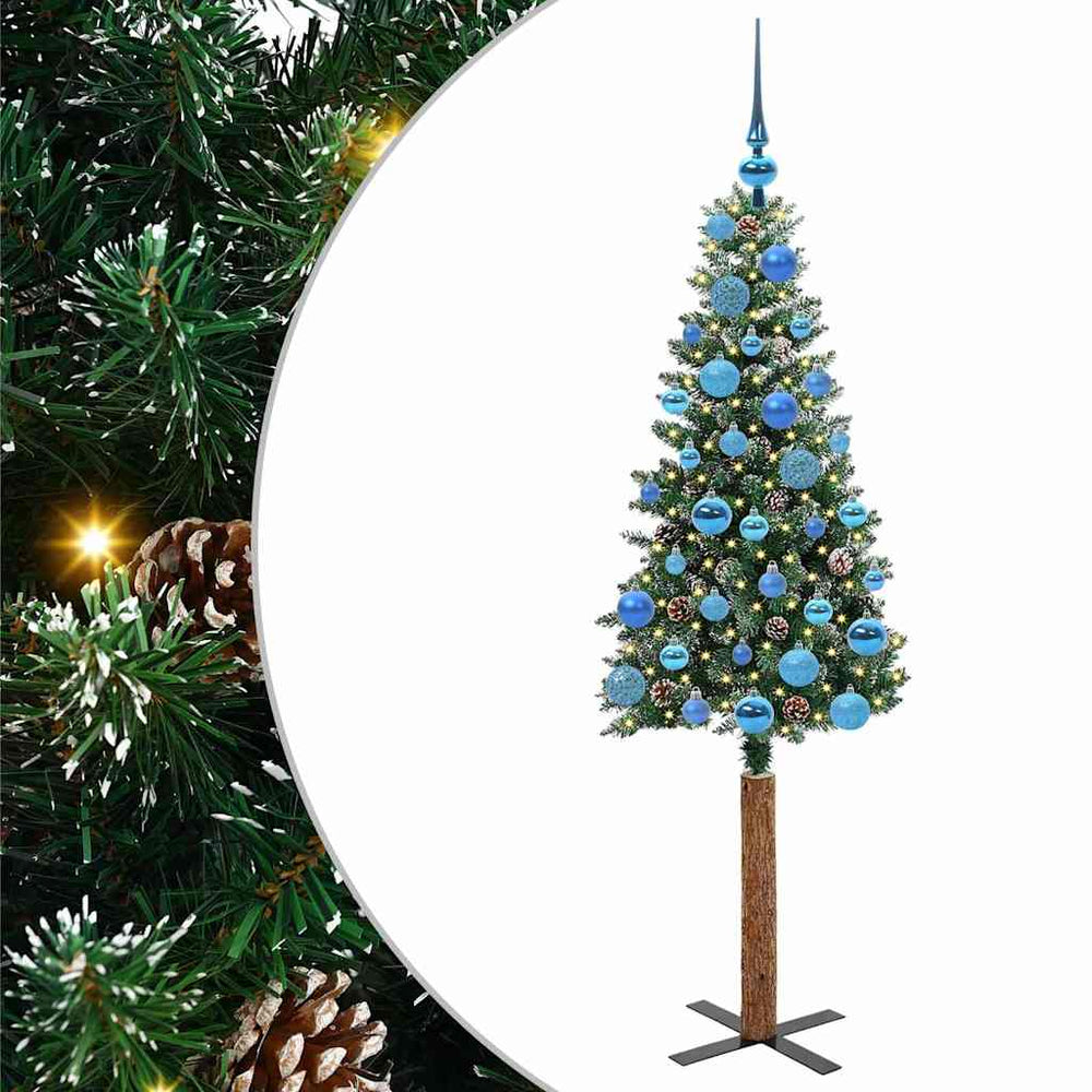 Lieknas Kalėdų eglutė HORIZON PINE, su 150 LED stovu Žalia ir balta 150 cm.