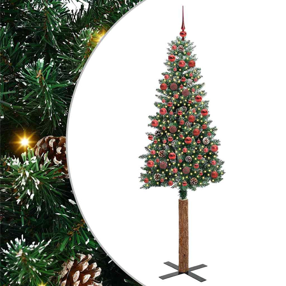 Lieknas Kalėdų eglutė BOREAL MEADOW, su 300 LED stovu Žalia ir balta 180 cm.