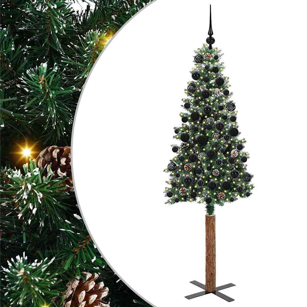 Lieknas Kalėdų eglutė BOREAL MEADOW, su 300 LED stovu Žalia ir balta 180 cm.