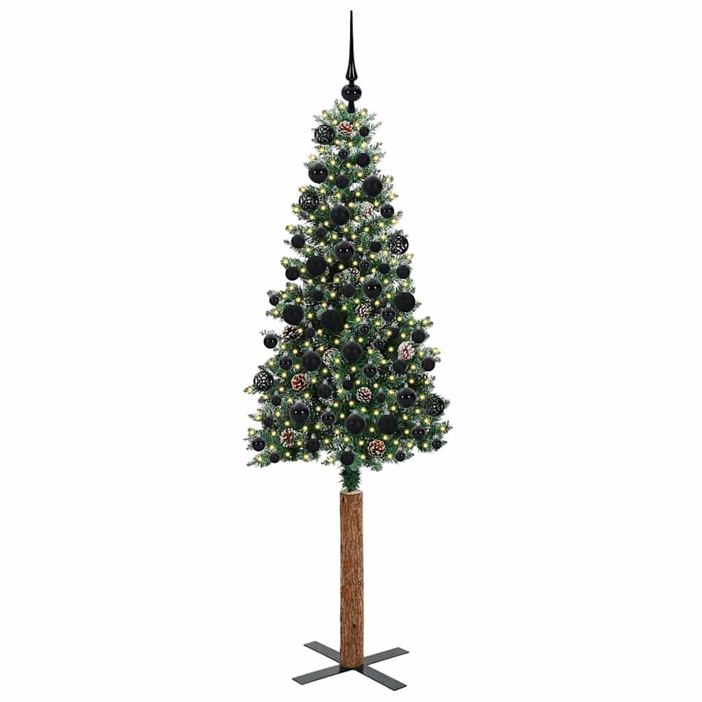 Lieknas Kalėdų eglutė BOREAL MEADOW, su 300 LED stovu Žalia ir balta 180 cm.
