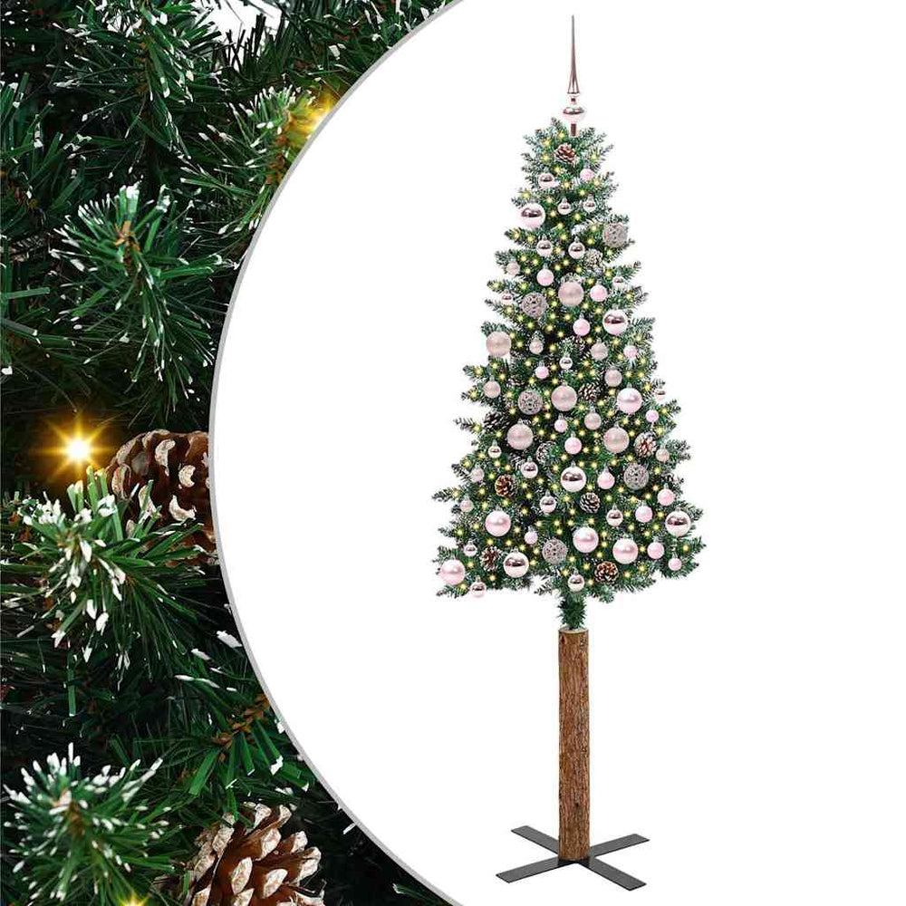 Lieknas Kalėdų eglutė BOREAL MEADOW, su 300 LED stovu Žalia ir balta 180 cm.