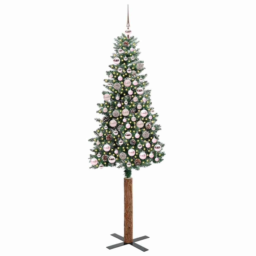Lieknas Kalėdų eglutė BOREAL MEADOW, su 300 LED stovu Žalia ir balta 180 cm.