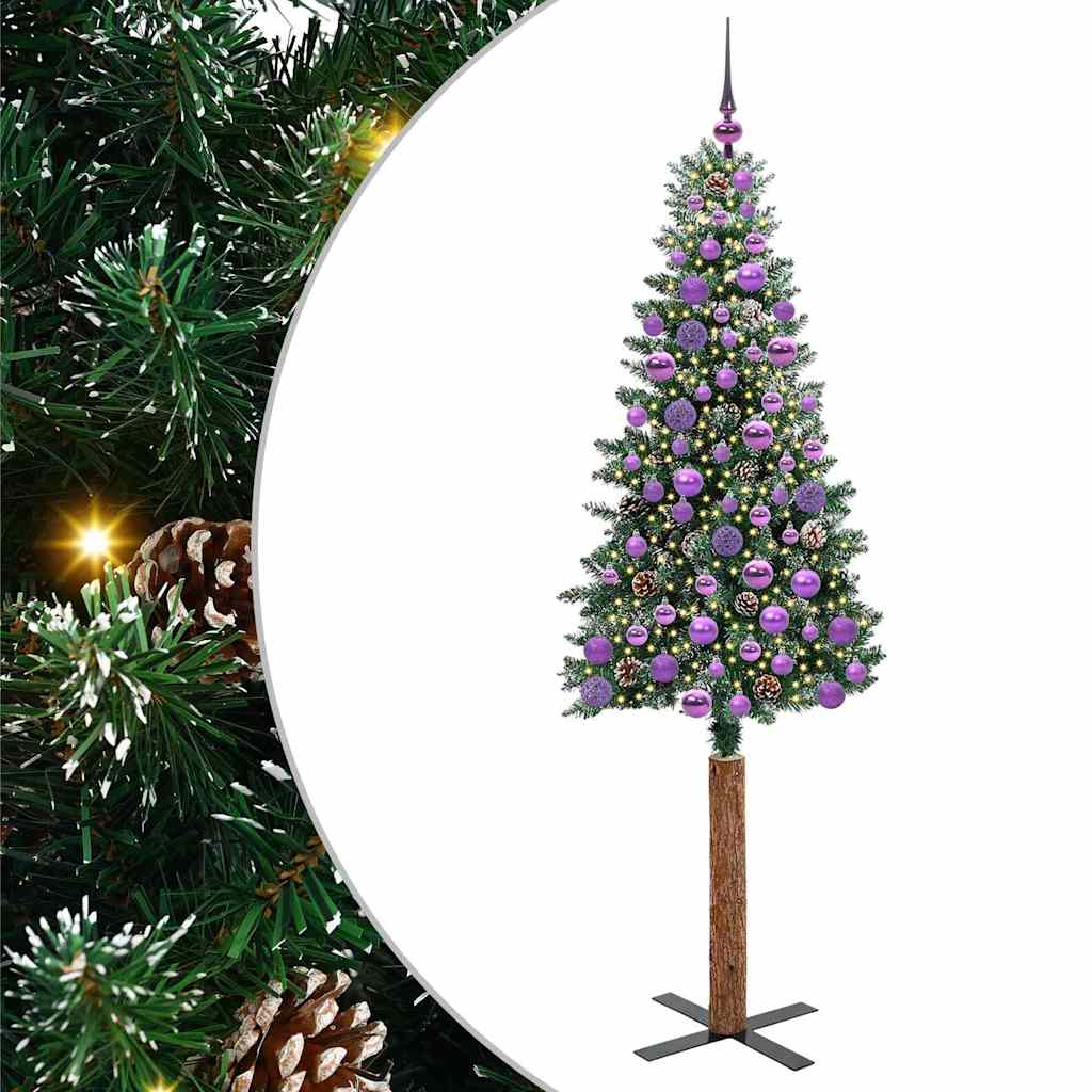 Lieknas Kalėdų eglutė BOREAL MEADOW, su 300 LED stovu Žalia ir balta 180 cm.