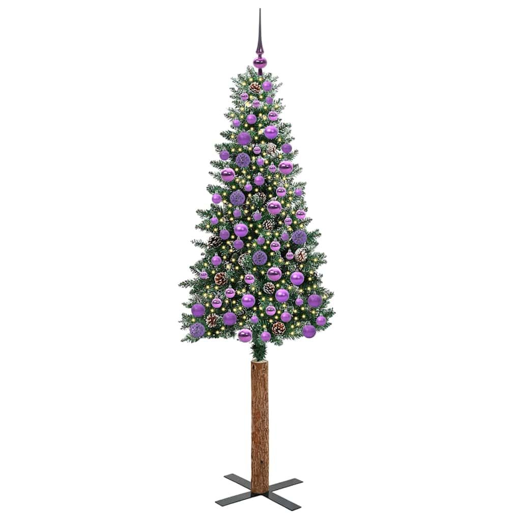 Lieknas Kalėdų eglutė BOREAL MEADOW, su 300 LED stovu Žalia ir balta 180 cm.