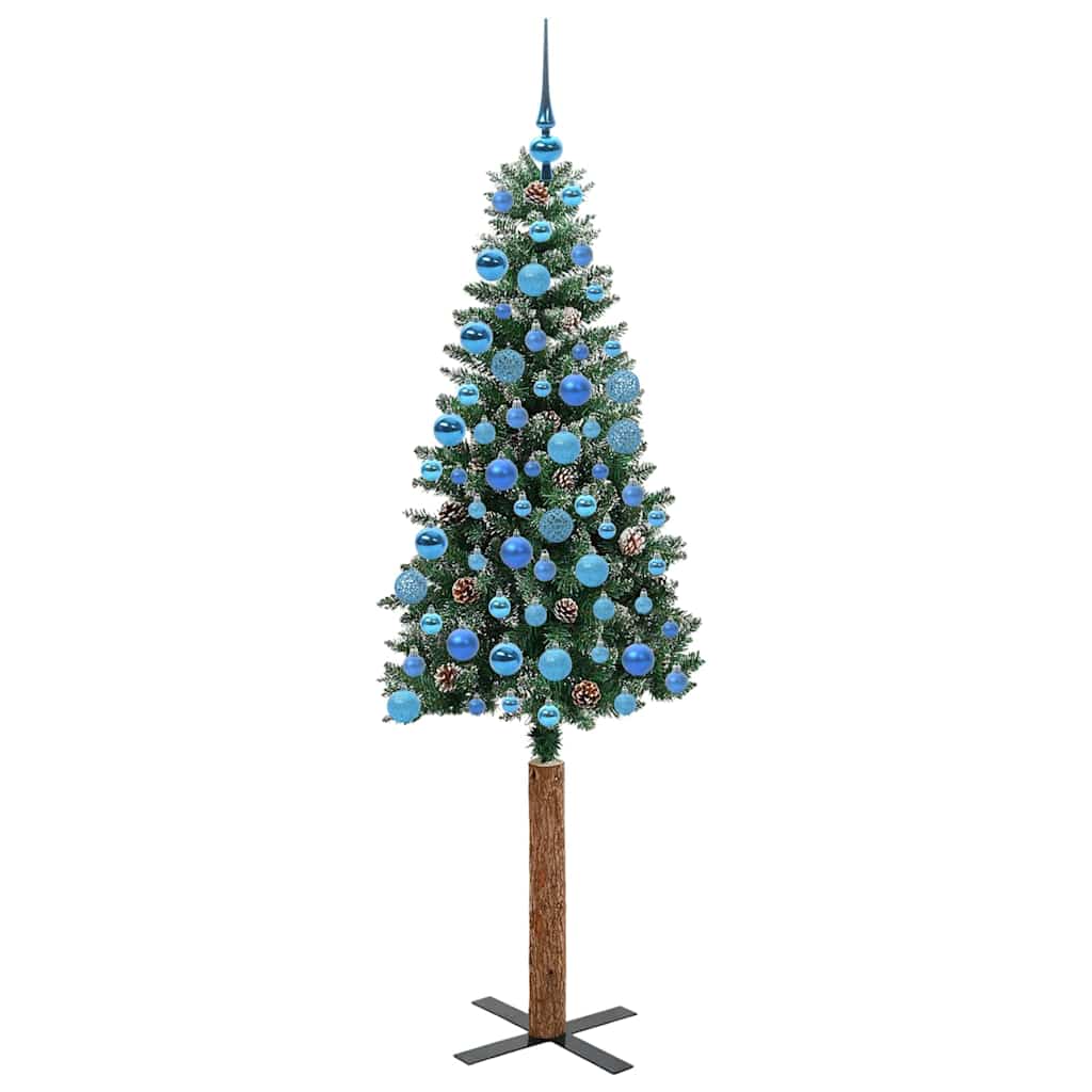 Slaida Ziemassvētku eglīte BOREAL MEADOW, ar 300 LED statīvu, zaļa un balta, 180 cm.