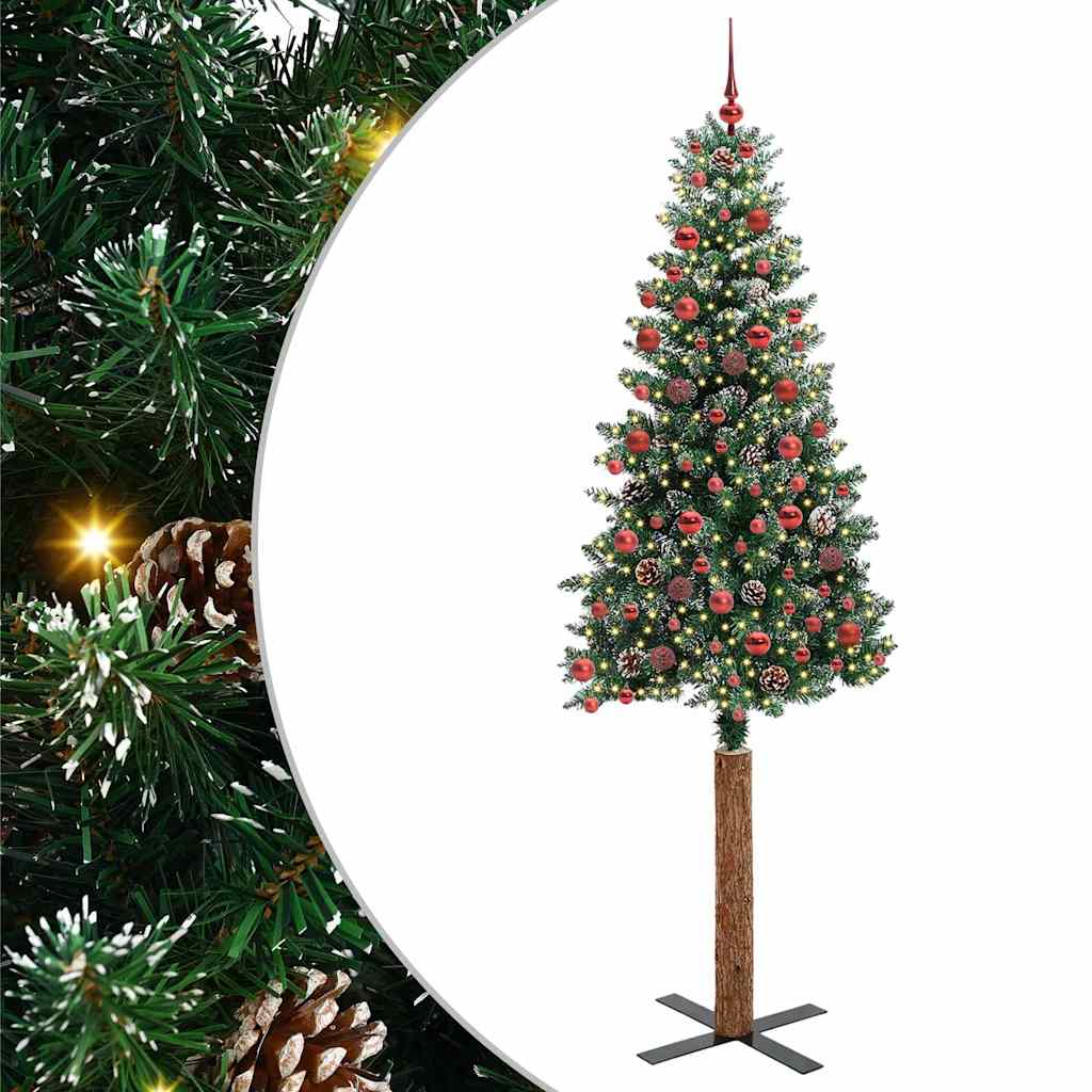 Lieknas Kalėdų eglutė AK PINE, su 300 LED stovu Žalia ir balta 210 cm.