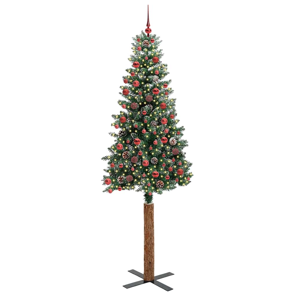 Lieknas Kalėdų eglutė AK PINE, su 300 LED stovu Žalia ir balta 210 cm.