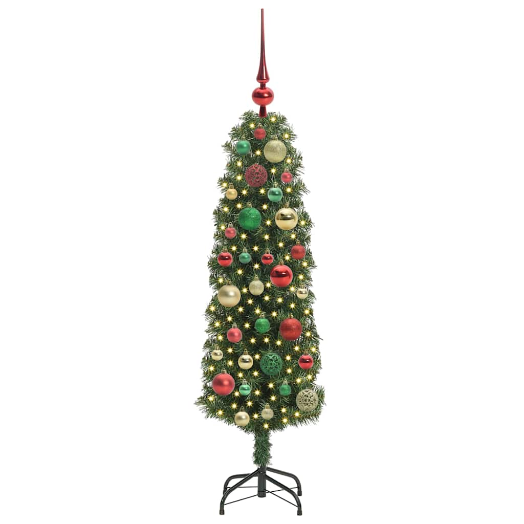 Mākslīgā Ziemassvētku eglīte zaļa 120 cm PVC, tērauds un plastmasa
