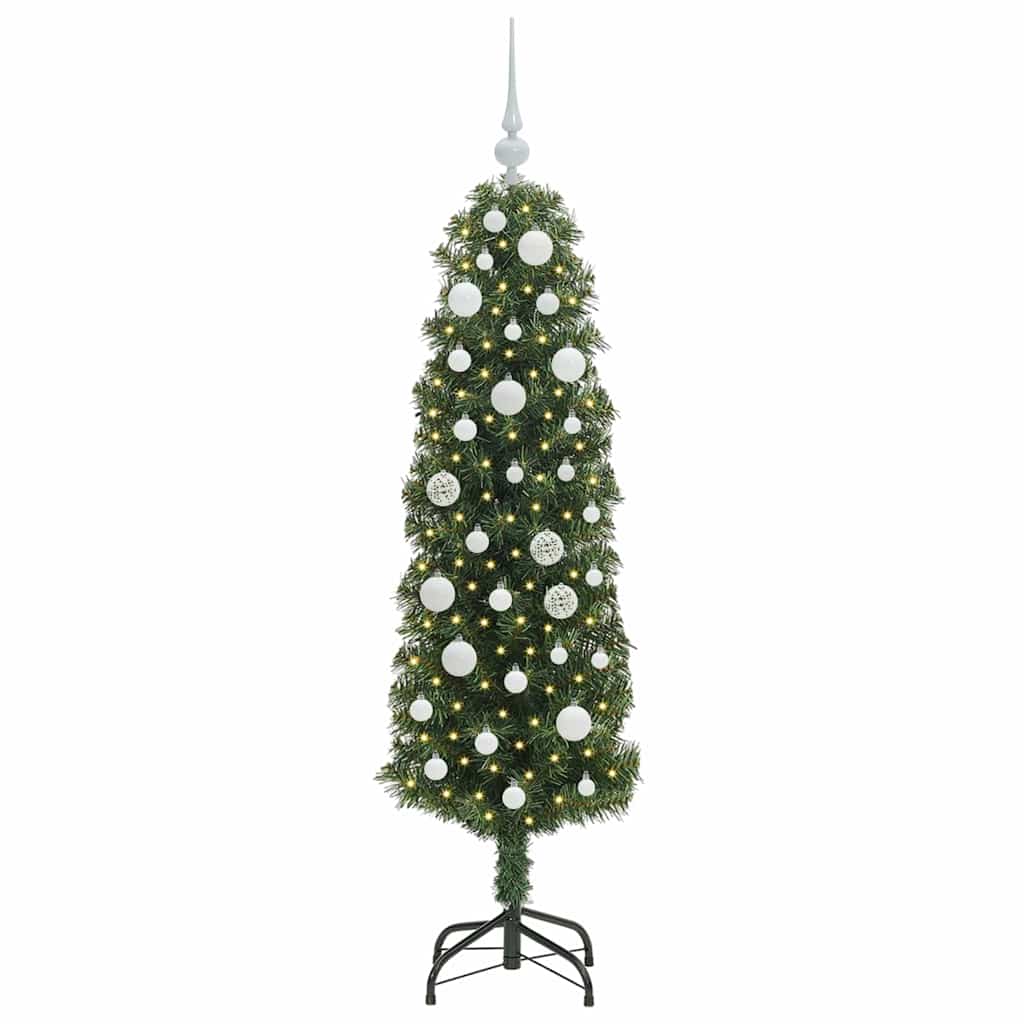 Mākslīgā Ziemassvētku eglīte zaļa 150 cm PVC, tērauds un plastmasa