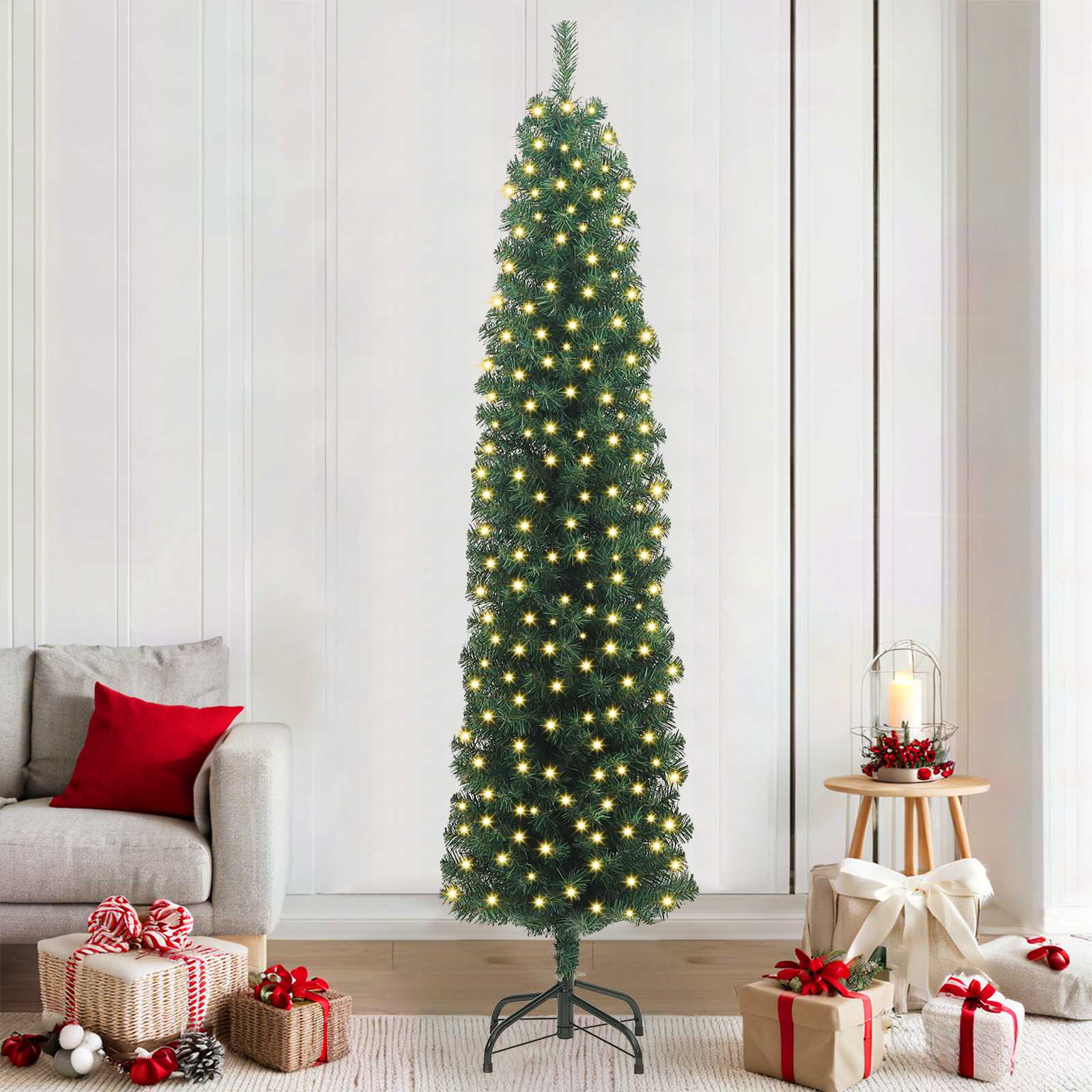 Dirbtinė Kalėdų eglutė Žalia 210 cm PVC, plienas ir plastikas