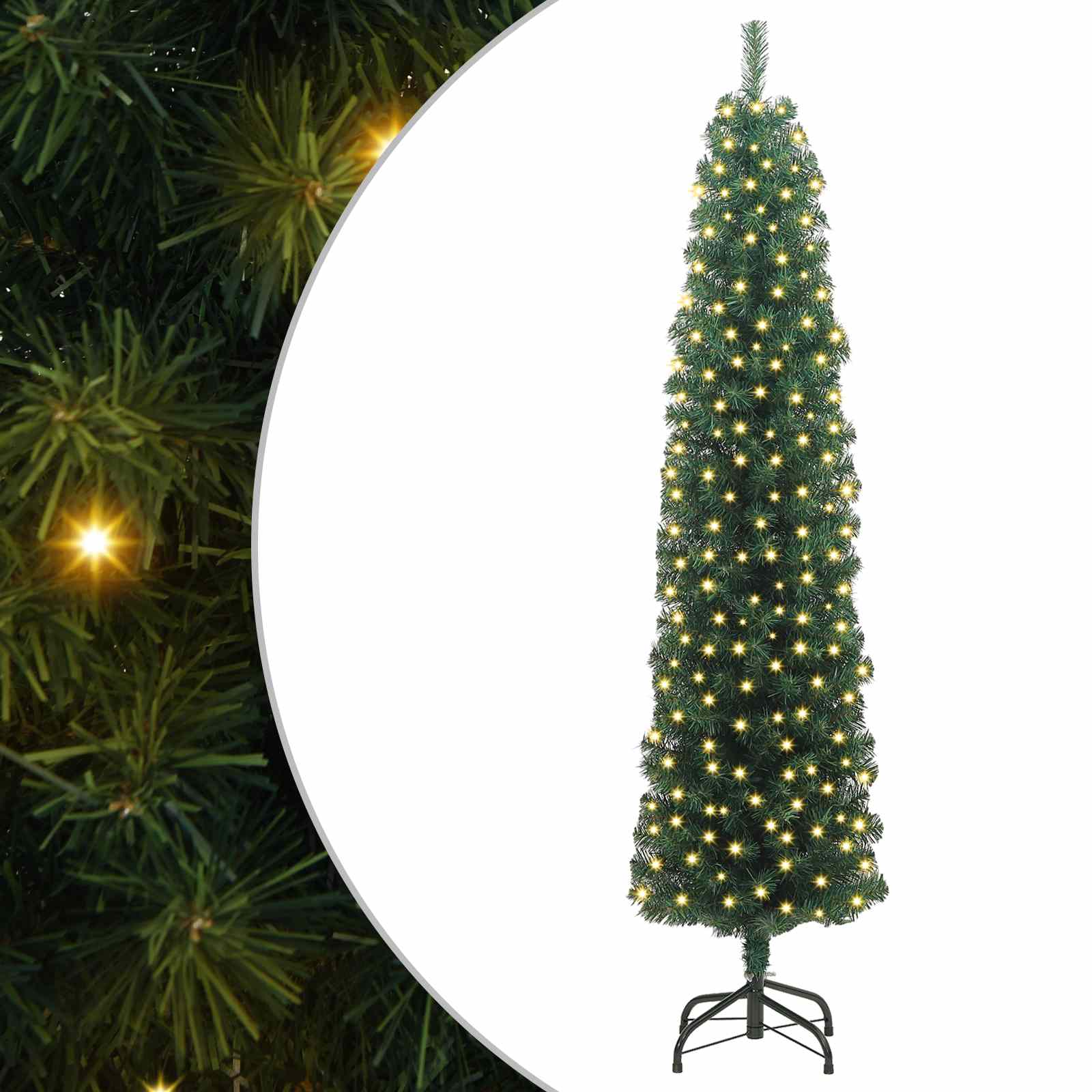 Dirbtinė Kalėdų eglutė Žalia 210 cm PVC, plienas ir plastikas