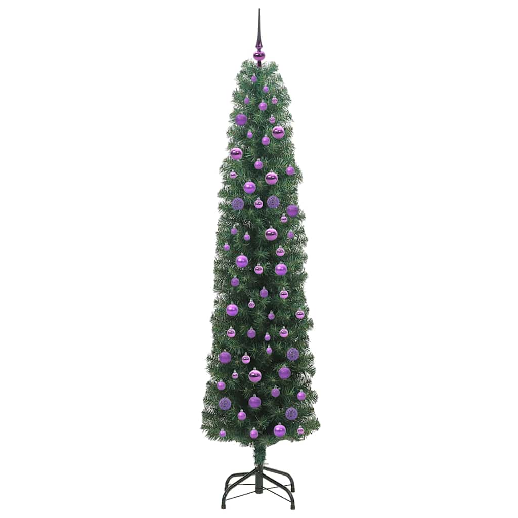 Artificial Christmas Tree Green 210 cm PVC, steel and plastic
