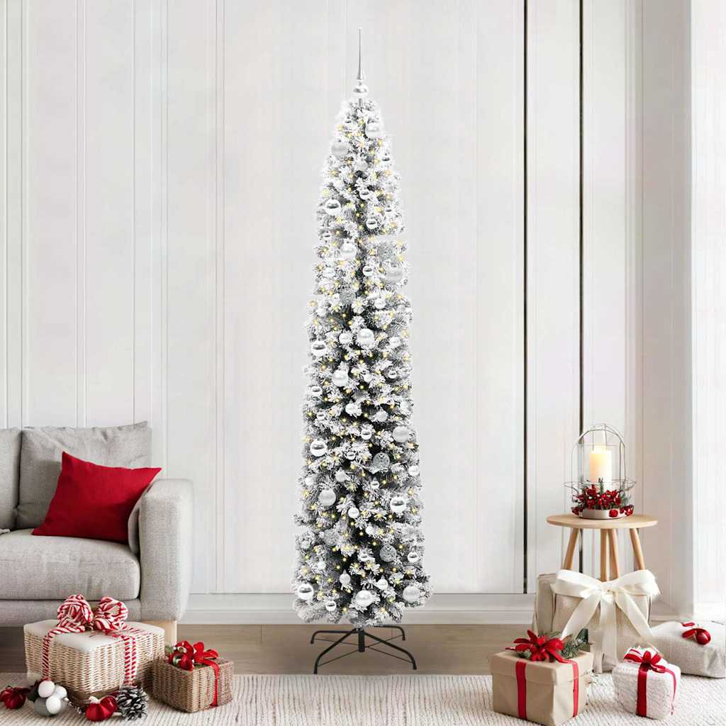 Artificial Christmas Tree Green 210 cm PVC, steel and plastic