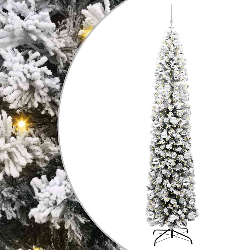 Artificial Christmas Tree Green 210 cm PVC, steel and plastic