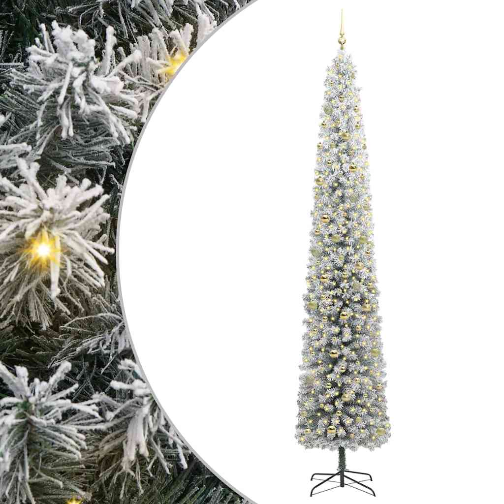 Dirbtinė Kalėdų eglutė Žalia ir balta 300 cm