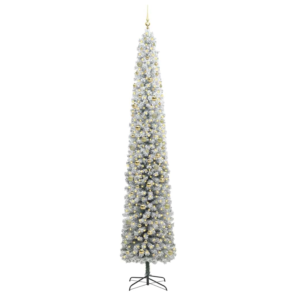 Dirbtinė Kalėdų eglutė Žalia ir balta 300 cm