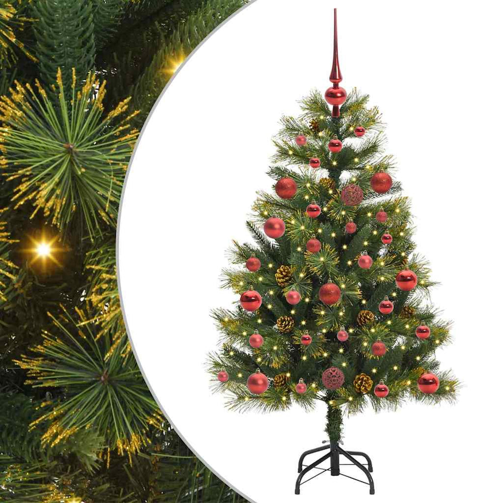 Dirbtinis sulankstomas kalėdų medis su kankorėžiais 120 cm