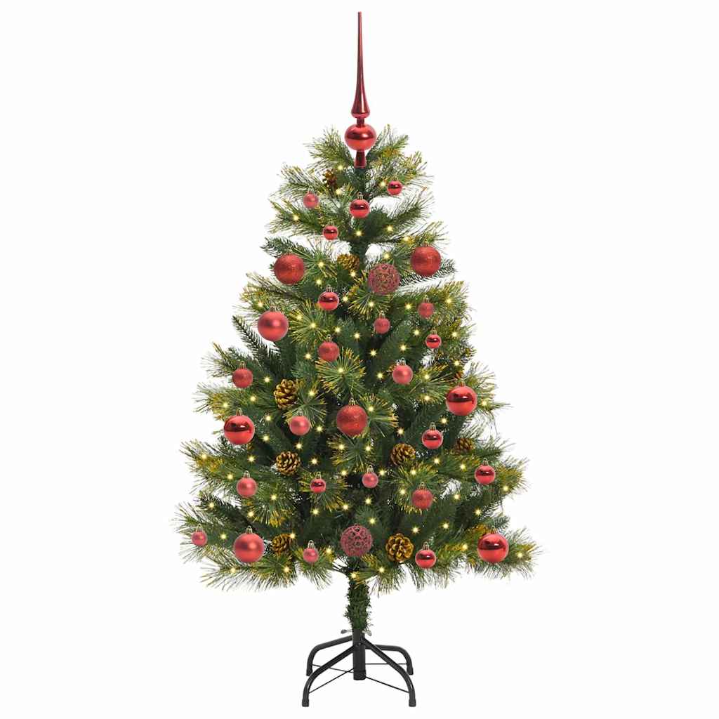 Dirbtinis sulankstomas kalėdų medis su kankorėžiais 120 cm