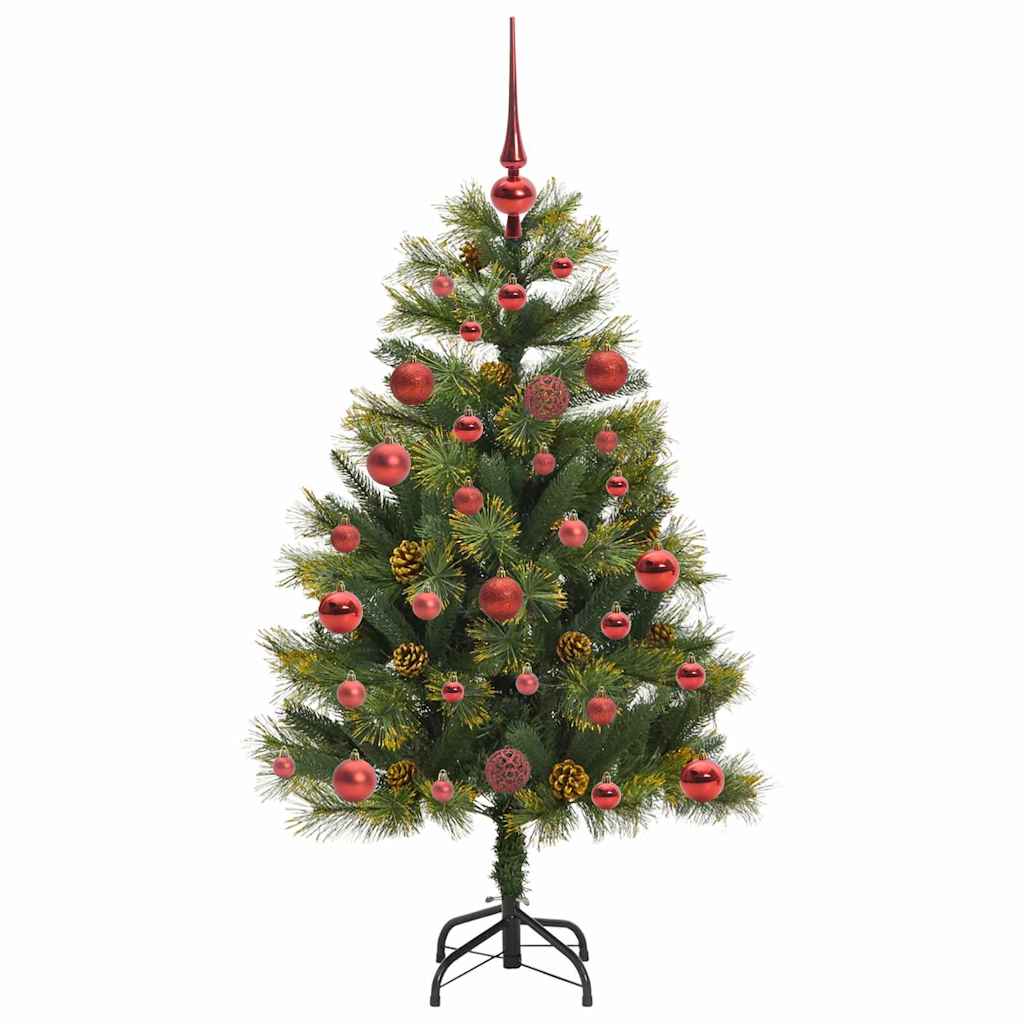Dirbtinis sulankstomas kalėdų medis su kankorėžiais 120 cm