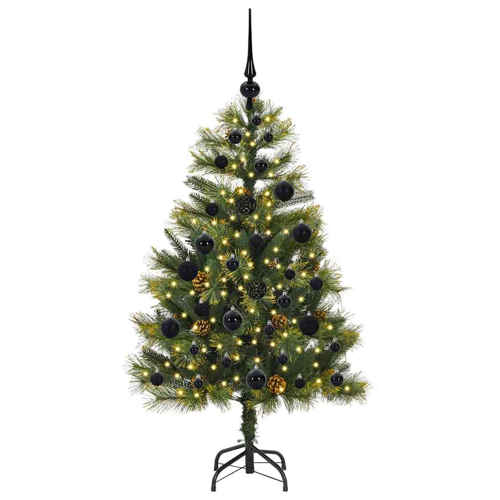 Dirbtinis sulankstomas kalėdų medis su kankorėžiais 120 cm