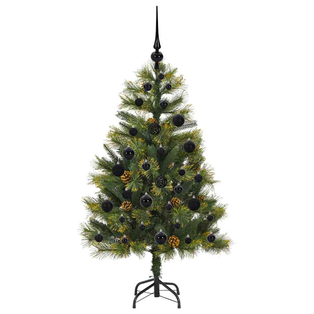 Dirbtinis sulankstomas kalėdų medis su kankorėžiais 120 cm