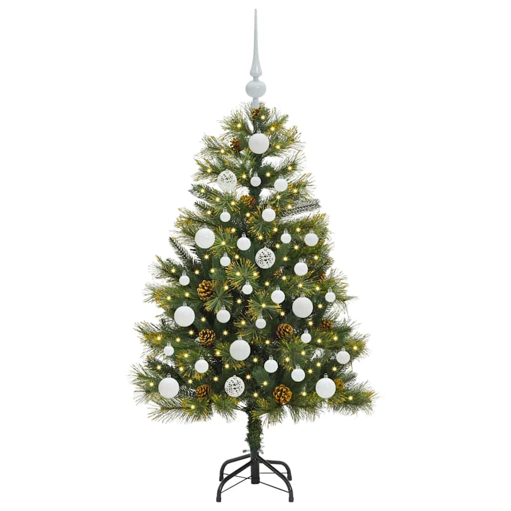 Dirbtinis sulankstomas kalėdų medis su kankorėžiais 120 cm