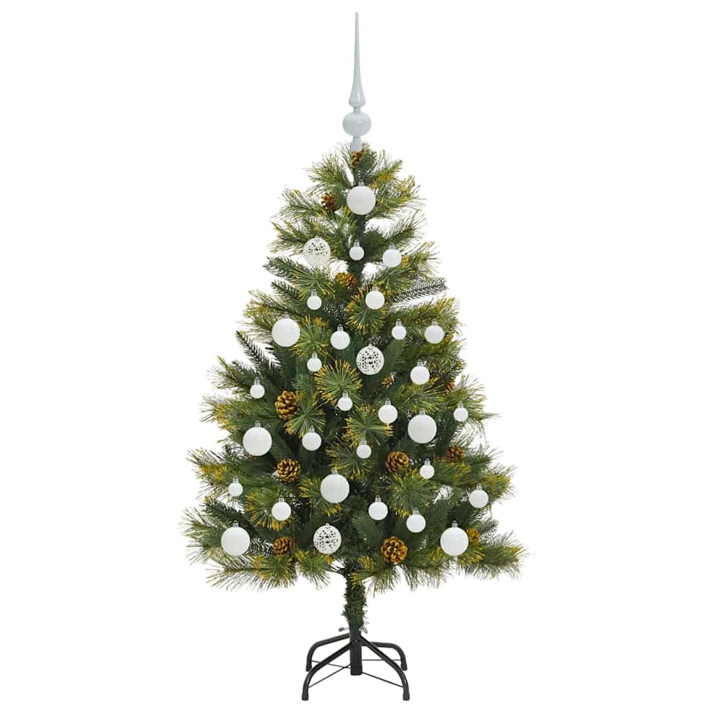 Dirbtinis sulankstomas kalėdų medis su kankorėžiais 120 cm