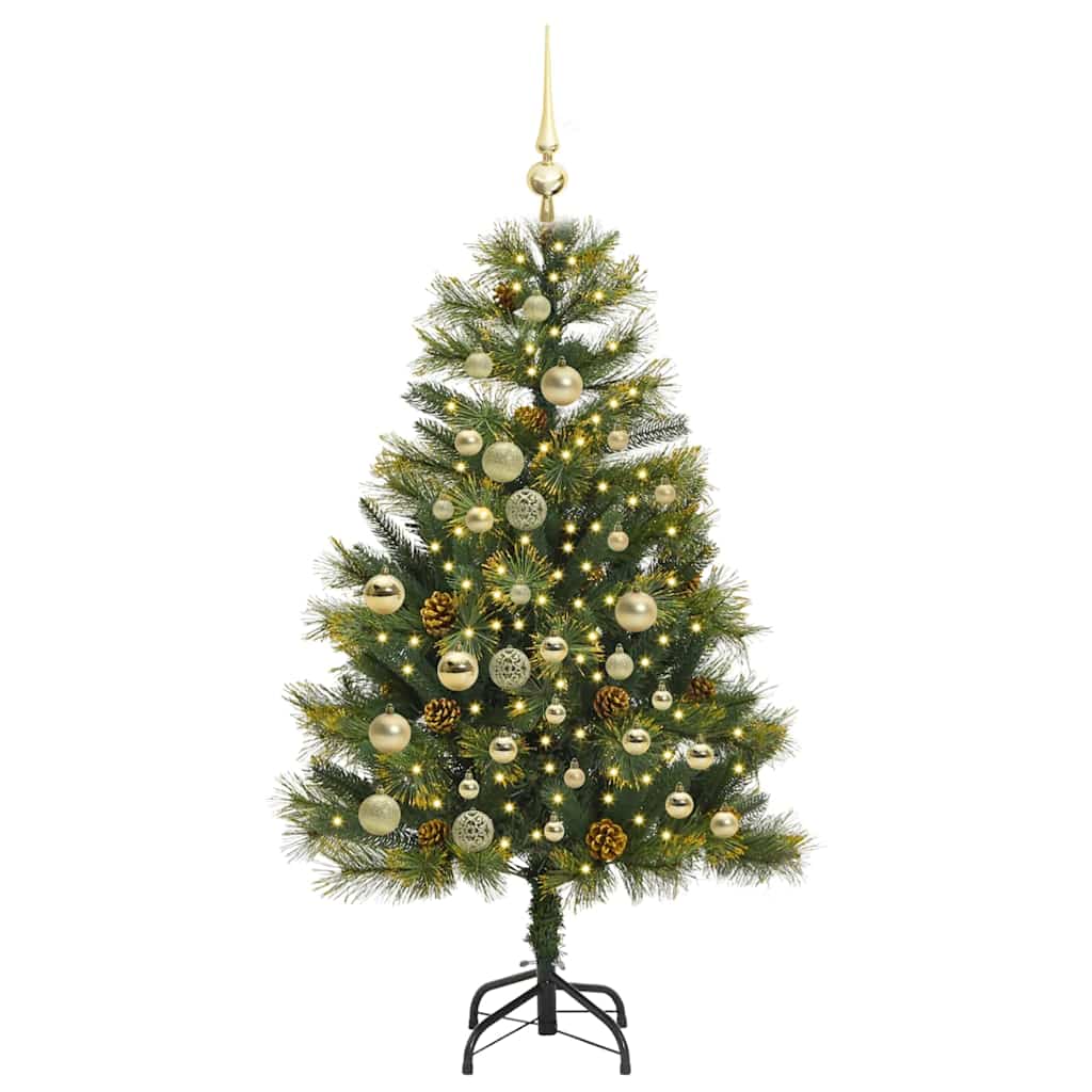Dirbtinis sulankstomas kalėdų medis su kankorėžiais 120 cm