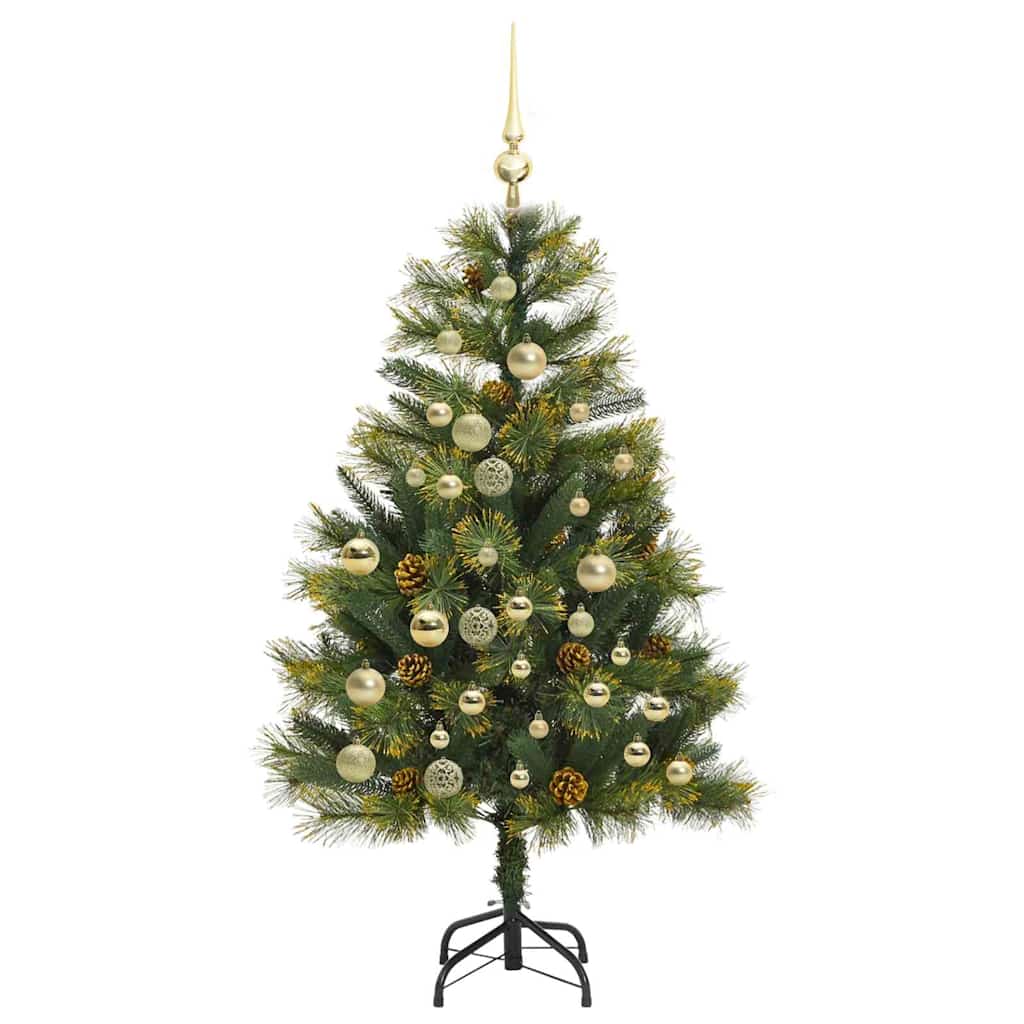 Dirbtinis sulankstomas kalėdų medis su kankorėžiais 120 cm