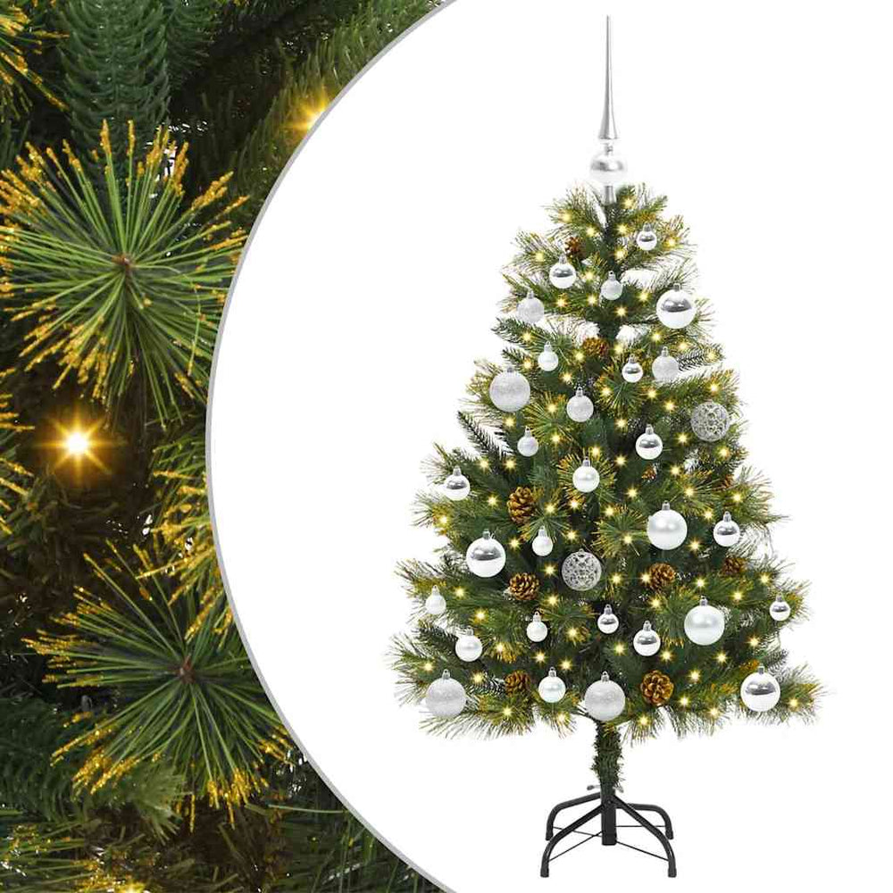 Dirbtinis sulankstomas kalėdų medis su kankorėžiais 120 cm
