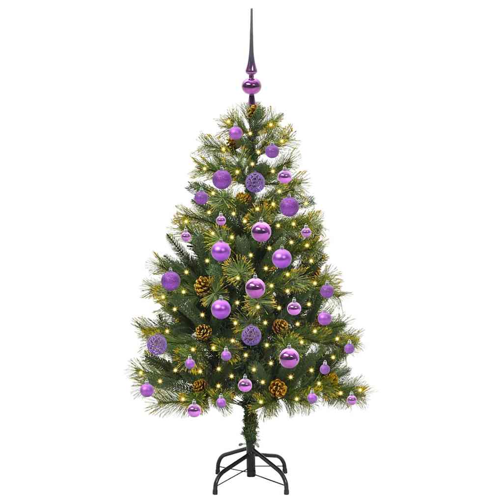 Dirbtinis sulankstomas kalėdų medis su kankorėžiais 120 cm