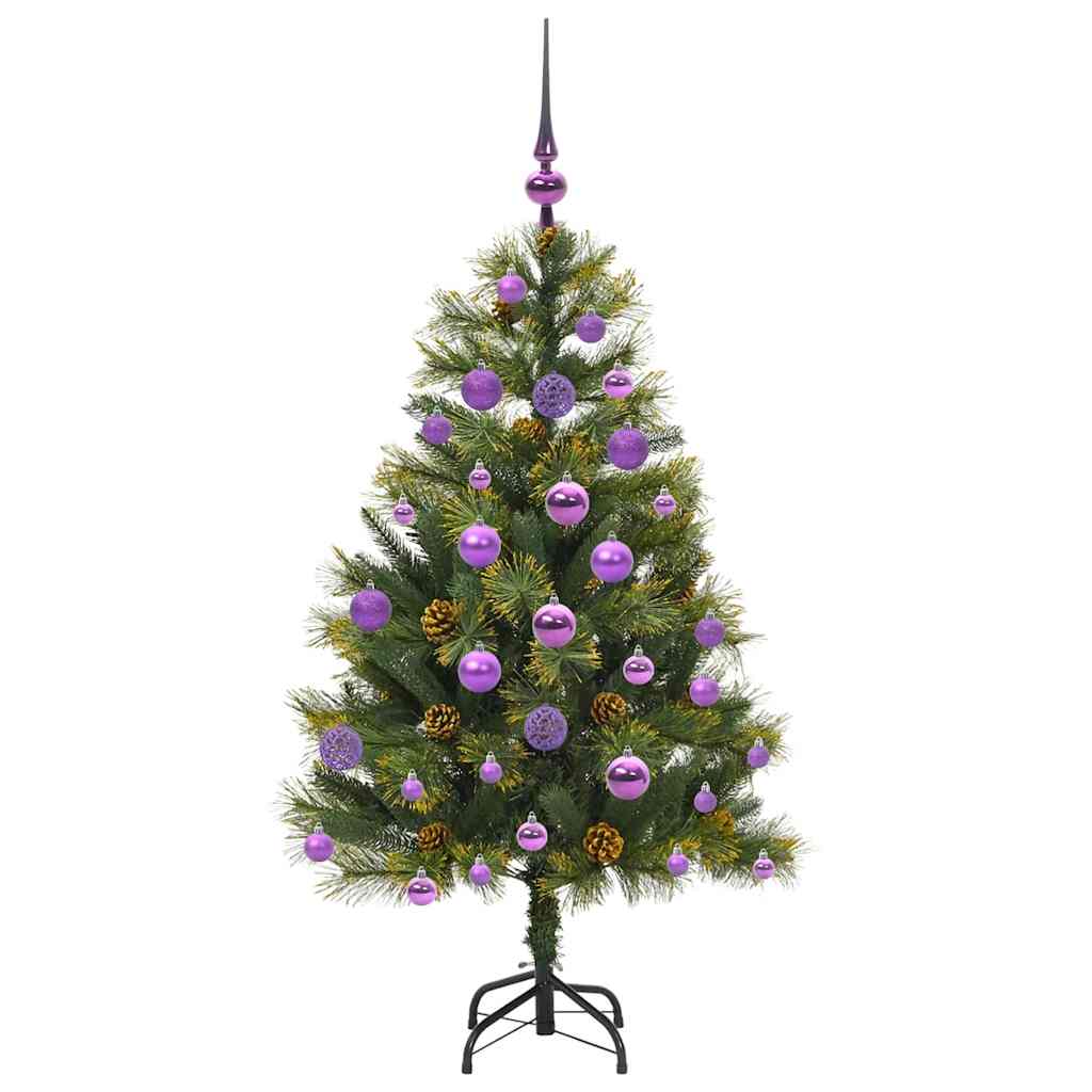 Dirbtinis sulankstomas kalėdų medis su kankorėžiais 120 cm