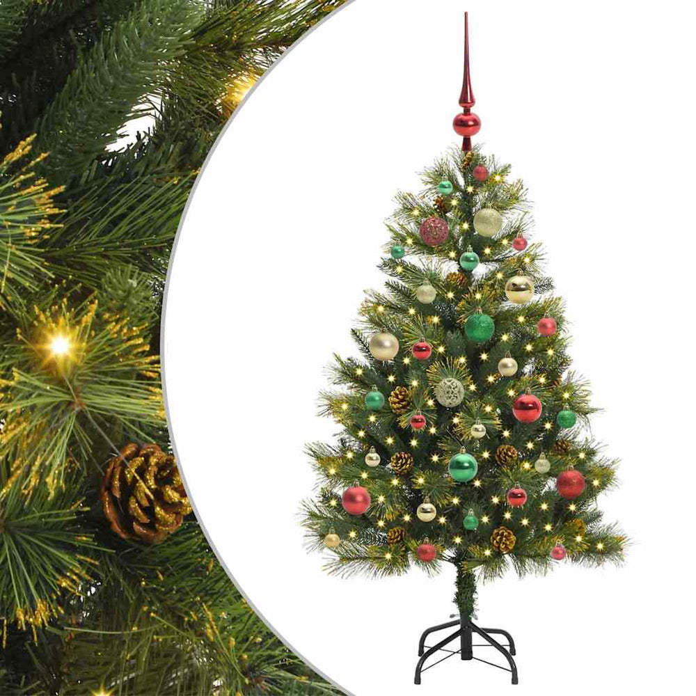 Dirbtinis sulankstomas kalėdų medis su kankorėžiais 120 cm