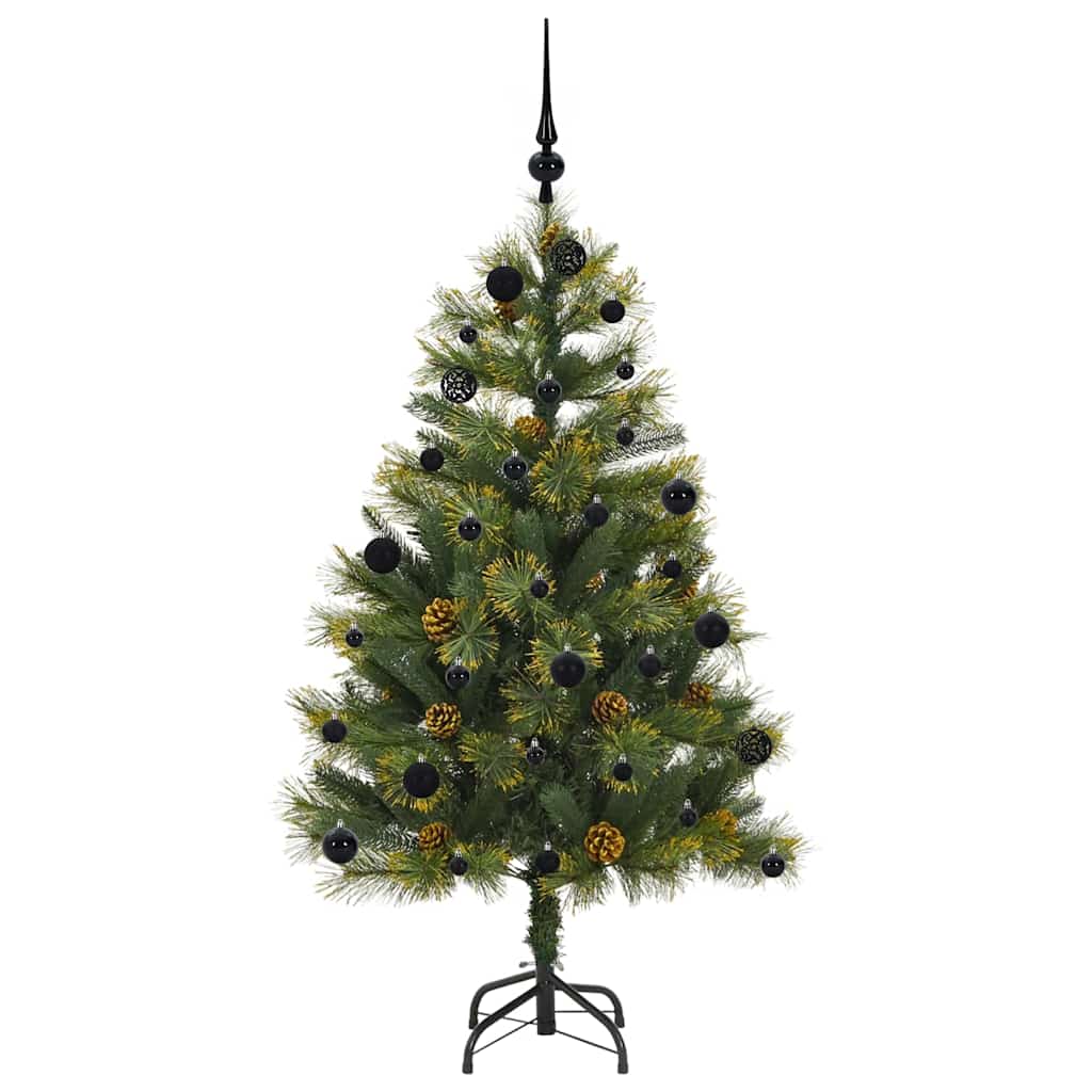 Mākslīgā saliekamā Ziemassvētku egle NORDIC FROST, ar čiekuriem 150 cm.