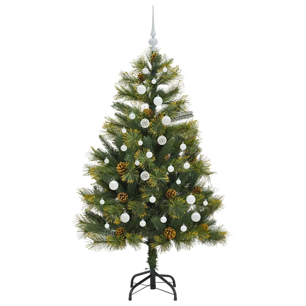 Mākslīgā saliekamā Ziemassvētku eglīte NORDIC FROST, ar čiekuriem, 150 cm.