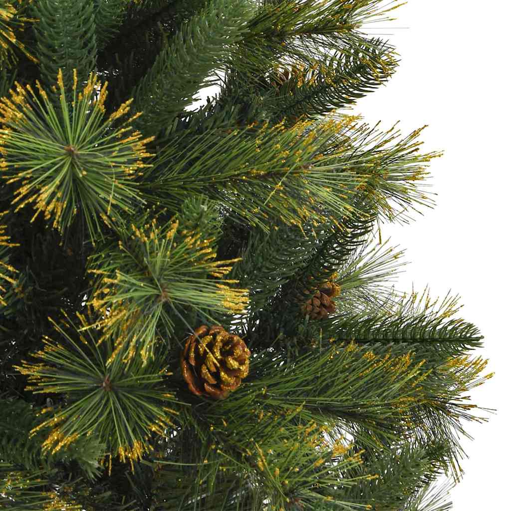 Artificial foldable Christmas tree NORDIC FROST, with pine cones 150 cm.