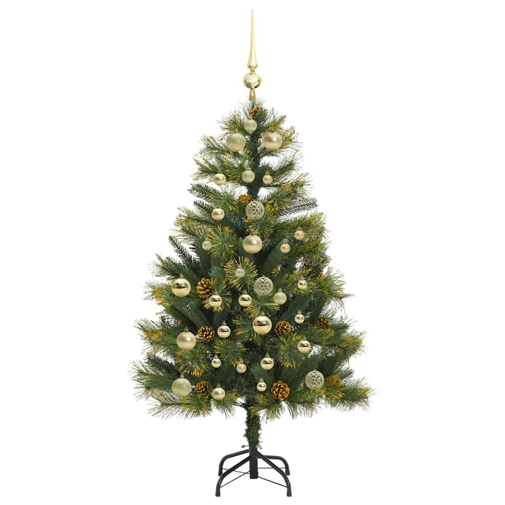 Artificial foldable Christmas tree NORDIC FROST, with pine cones 150 cm.