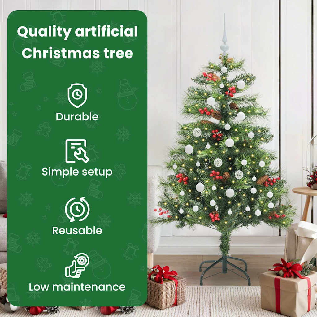 Dirbtinė Kalėdų eglutė Žalia 150 cm PVC ir metalas