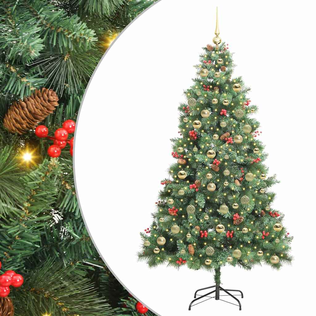 Dirbtinė Kalėdų eglutė 300 LED Šilta balta PVC ir metalas Žalia