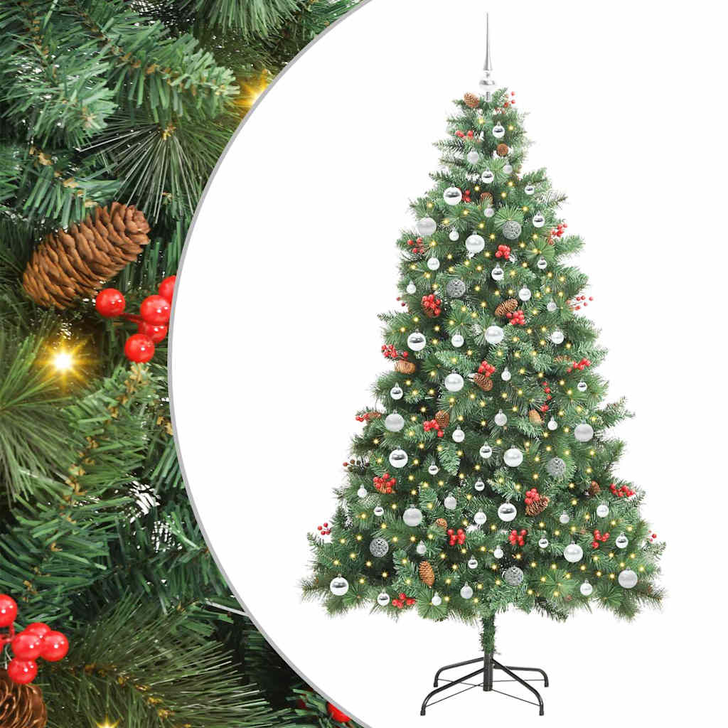 Dirbtinė Kalėdų eglutė 300 LED Šilta balta PVC ir metalas Žalia