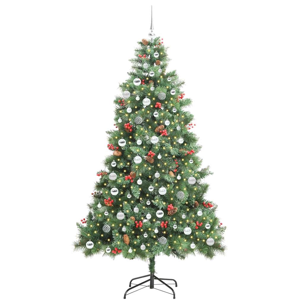 Dirbtinė Kalėdų eglutė 300 LED Šilta balta PVC ir metalas Žalia