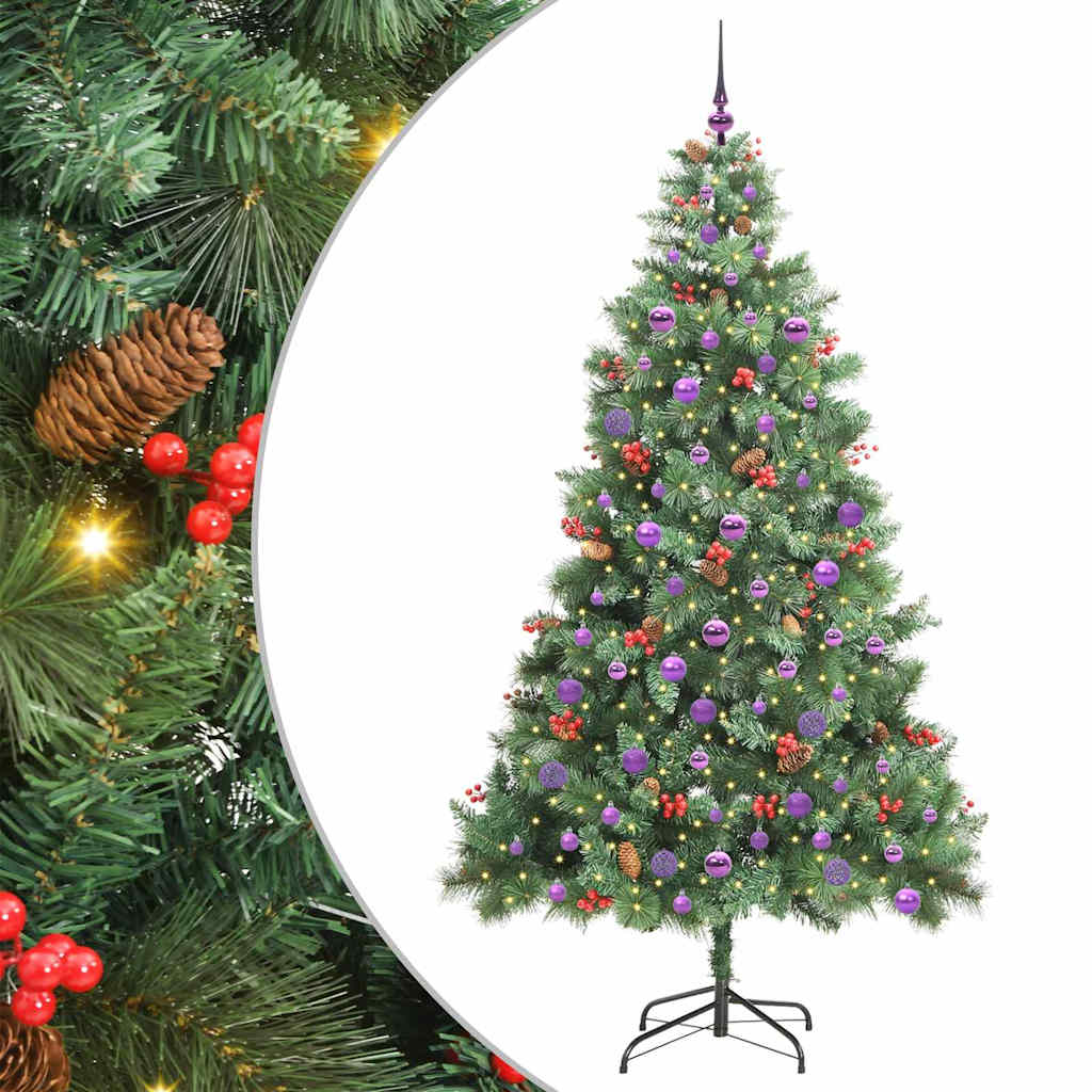 Dirbtinė Kalėdų eglutė Žalia 210 cm PVC ir metalas