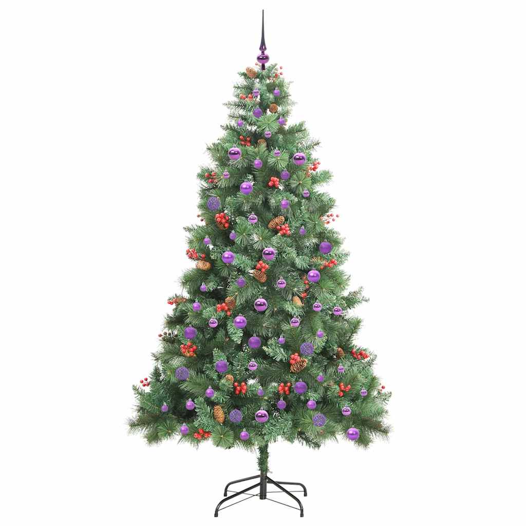 Dirbtinė Kalėdų eglutė Žalia 210 cm PVC ir metalas