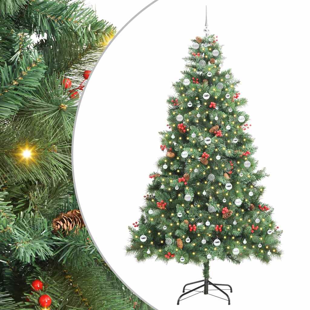 Dirbtinė Kalėdų eglutė 300 LED Šilta balta PVC ir metalas Žalia