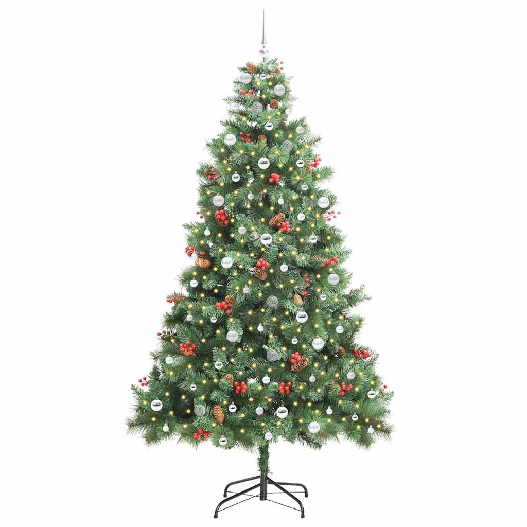 Dirbtinė Kalėdų eglutė 300 LED Šilta balta PVC ir metalas Žalia
