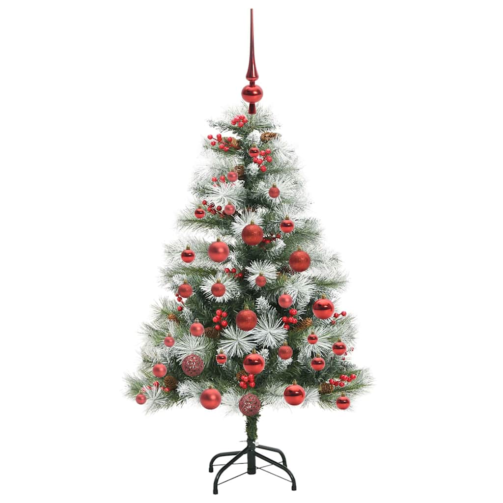 Dirbtinė Kalėdų eglutė Žalia ir balta 120 cm