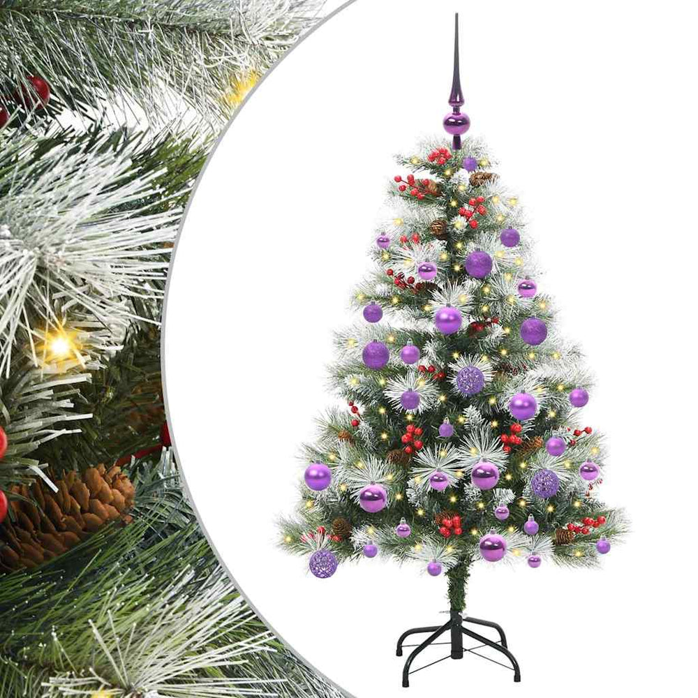 Dirbtinė Kalėdų eglutė Žalia ir balta 120 cm