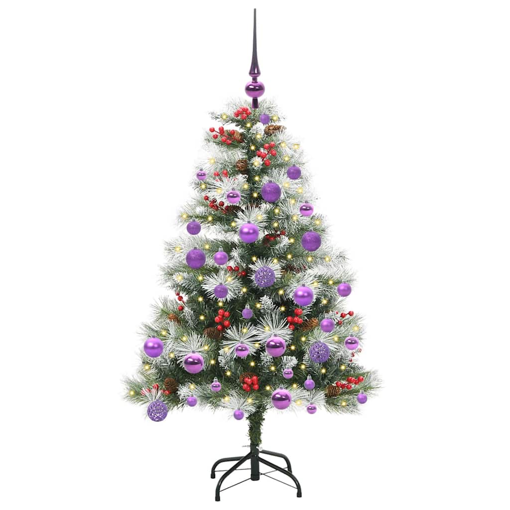 Dirbtinė Kalėdų eglutė Žalia ir balta 120 cm