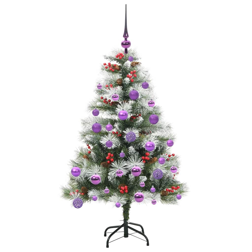 Dirbtinė Kalėdų eglutė Žalia ir balta 120 cm